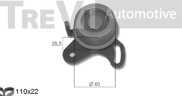 TREVI AUTOMOTIVE Комплект ремня ГРМ KD1371